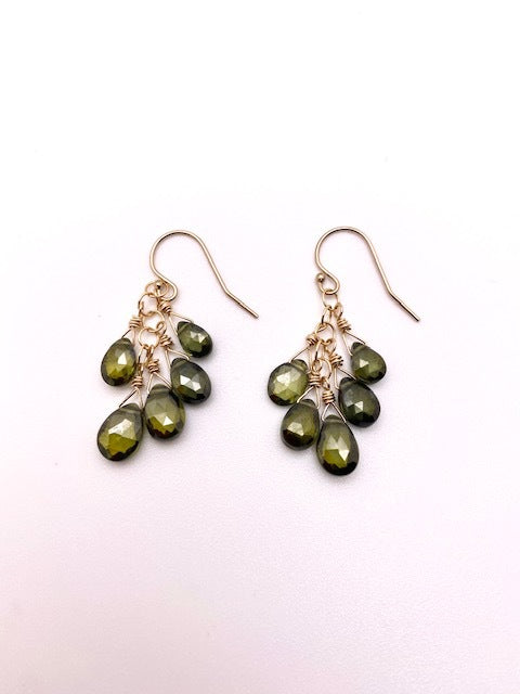 Olive Zircon Earrings